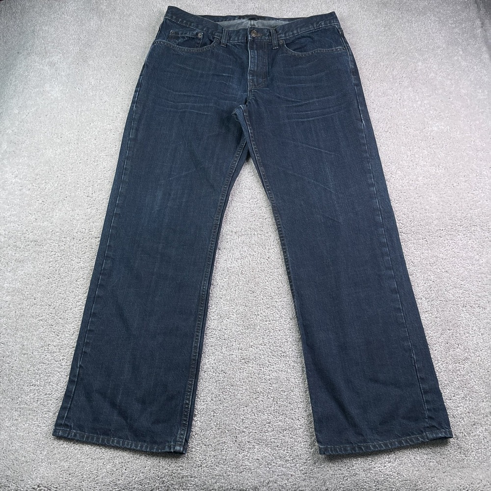 Banana Republic Jeans Mens 36x32 Blue Relaxed Fit Classic Dark Wash Denim Casual
